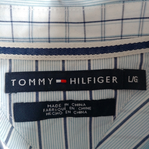 Tommy Hilfiger Blue AND White Oxford Button Blouse Shirt - Picture 5 of 8
